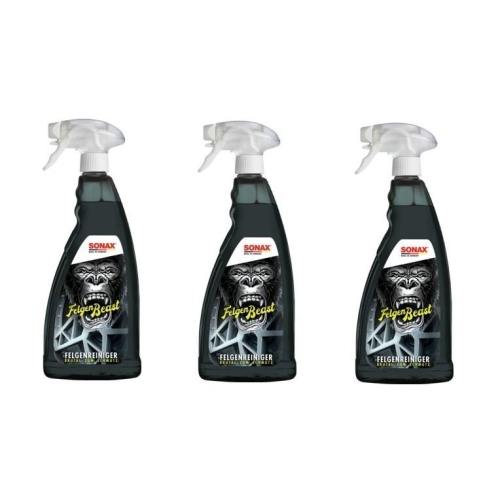 3x Sonax Felgenbeast Felgenreiniger 1 Liter Spr&uuml;hflasche - 04333000