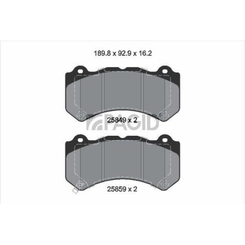 PAGID Bremsbelagsatz, Scheibenbremse T2288N