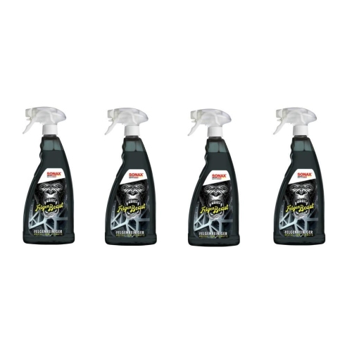 4x Sonax Felgenbeast Felgenreiniger 1 Liter Sprühflasche - 04333000