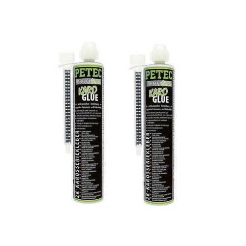 2x 2K KAROSSERIEKLEBER KarroserieKleber KARO GLUE 195ml Kartusche 98195 PETEC