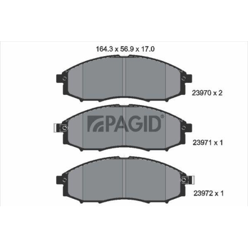 PAGID Bremsbelagsatz, Scheibenbremse T1384N
