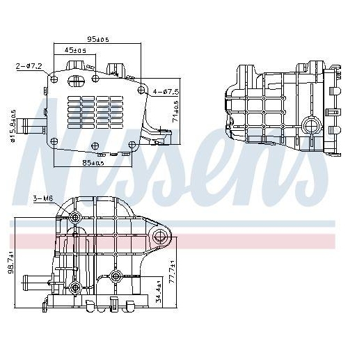 NISSENS K&uuml;hler, Abgasr&uuml;ckf&uuml;hrung ** FIRST FIT ** 989481