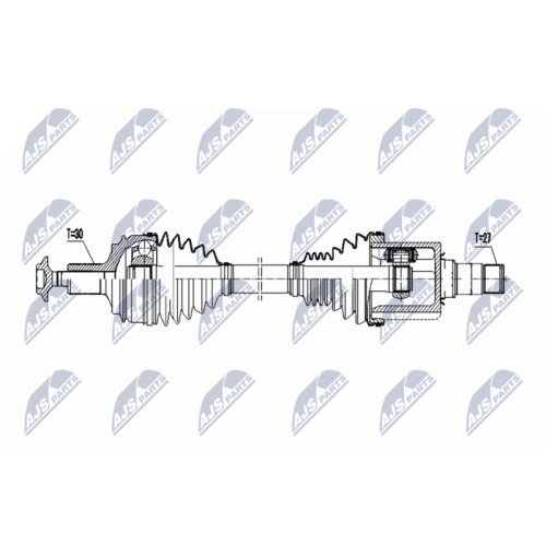 NTY Antriebswelle NPW-ME-063