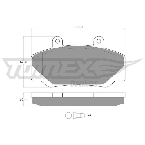 TOMEX Brakes Bremsbelagsatz, Scheibenbremse TX 11-67