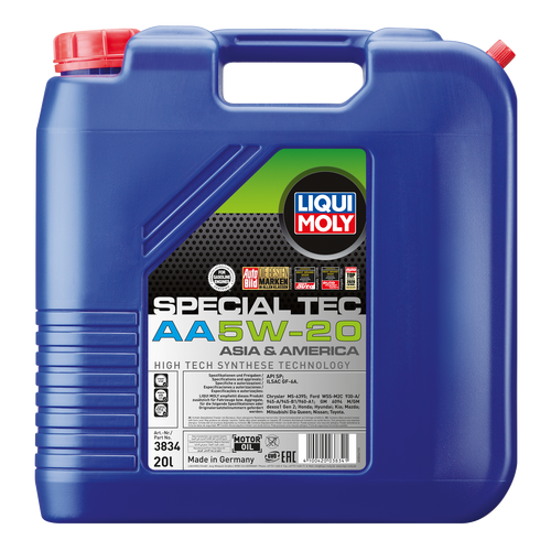 Motor&ouml;l Motoren&ouml;l Special Tec AA 5W-20 3834 20 Liter Kanister LIQUI MOLY