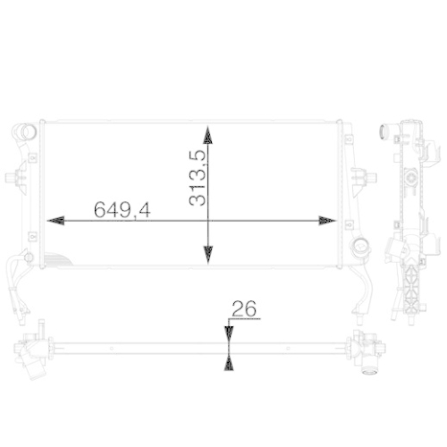 MAHLE K&uuml;hler, Motork&uuml;hlung BEHR *** PREMIUM LINE *** CR 1975 000P