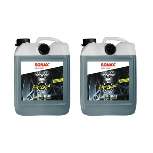 2x SONAX FelgenBeast Felgen Reiniger 5 Liter Kanister mit Ausgie&szlig;er 04335000