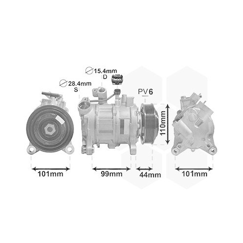 VAN WEZEL Kompressor, Klimaanlage 0600K498