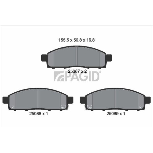 PAGID Bremsbelagsatz, Scheibenbremse T1972N