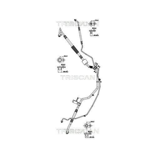 TRISCAN Hochdruck-/Niederdruckleitung, Klimaanlage 9010 28108