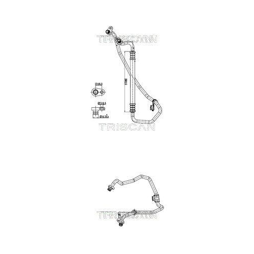 TRISCAN Hochdruck-/Niederdruckleitung, Klimaanlage 9010 28073