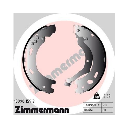 ZIMMERMANN Bremsbackensatz, Feststellbremse 10990.159.7