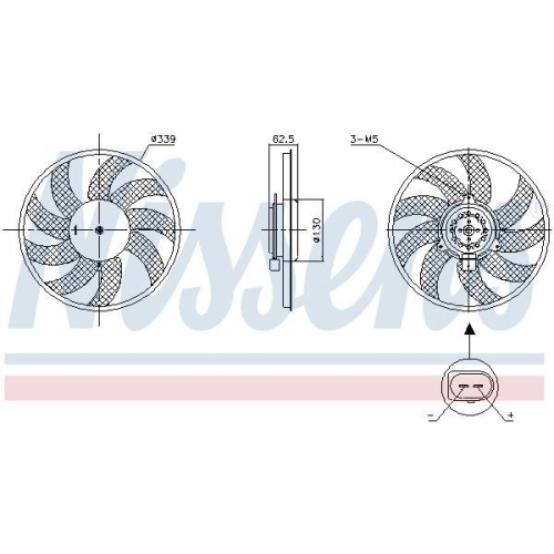 NISSENS Lüfter, Motorkühlung 850105
