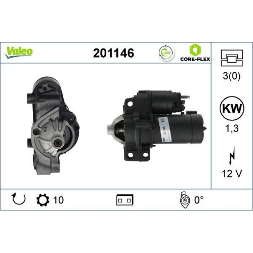 VALEO Starter VALEO CORE-FLEX 201146