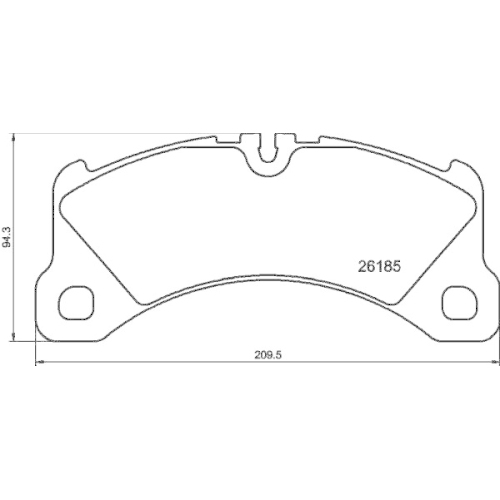 HELLA Bremsbelagsatz, Scheibenbremse 8DB 355 040-201