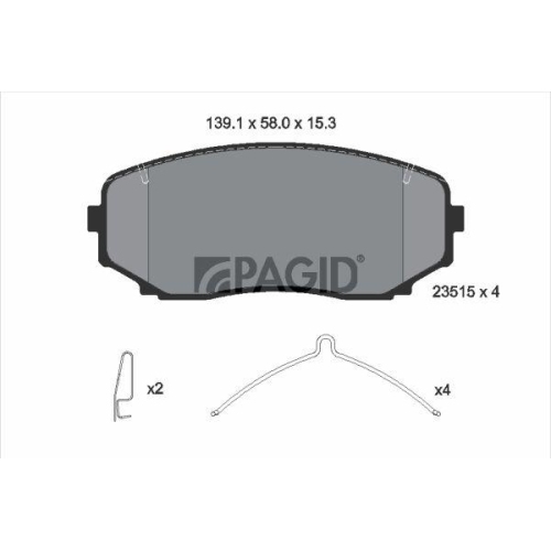PAGID Bremsbelagsatz, Scheibenbremse T3176N