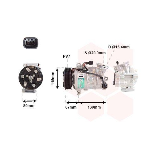 VAN WEZEL Kompressor, Klimaanlage 4301K714