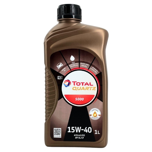 Motor&ouml;l Motoren&ouml;l Total Quartz 5000 15W-40 1 Liter Flasche 213763