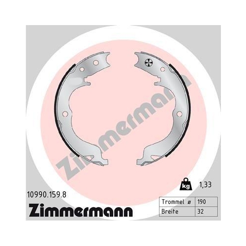 ZIMMERMANN Bremsbackensatz, Feststellbremse 10990.159.8