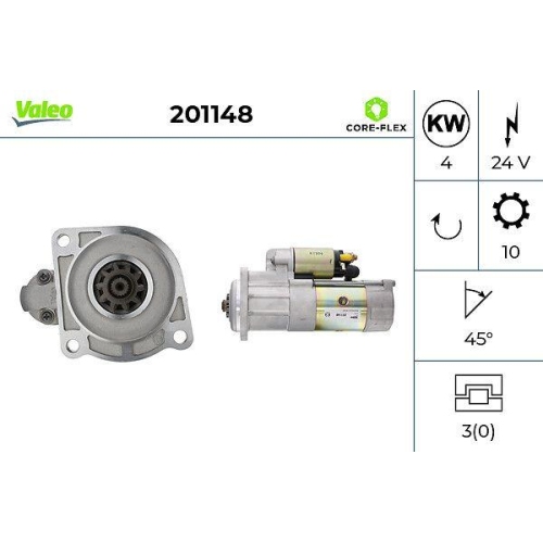 VALEO Starter VALEO CORE-FLEX 201148