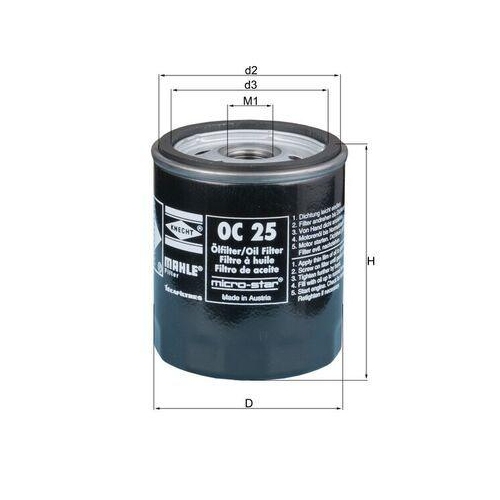 KNECHT &Ouml;lfilter OC 25