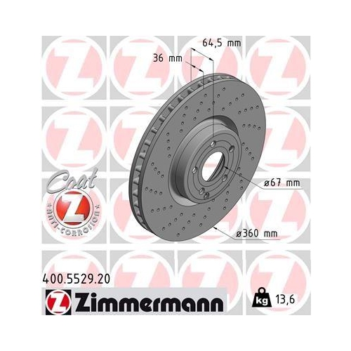 ZIMMERMANN Bremsscheibe COAT Z 400.5529.20