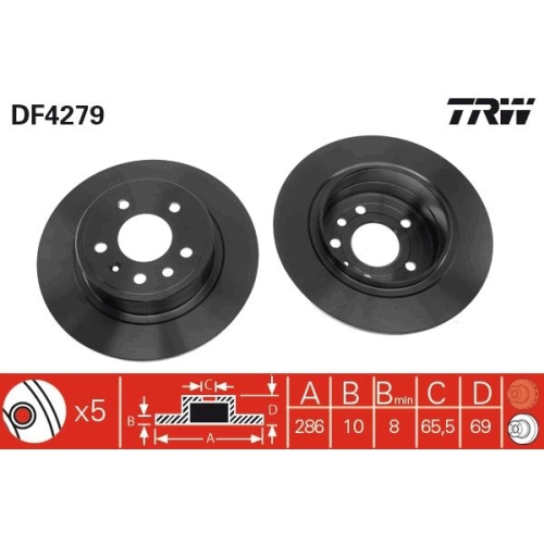 TRW Bremsscheibe DF4279