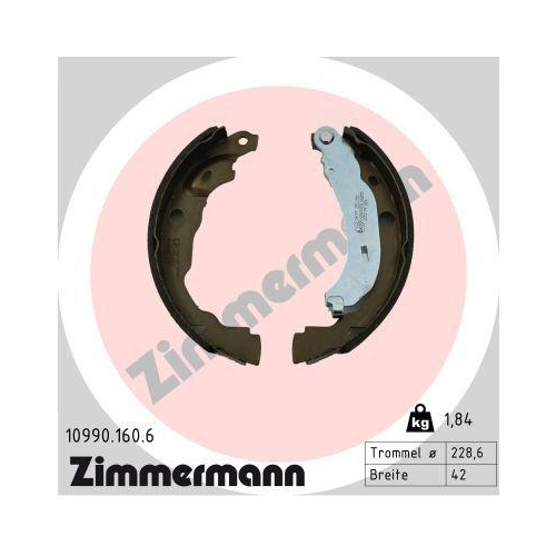 ZIMMERMANN Bremsbackensatz, Feststellbremse 10990.160.6