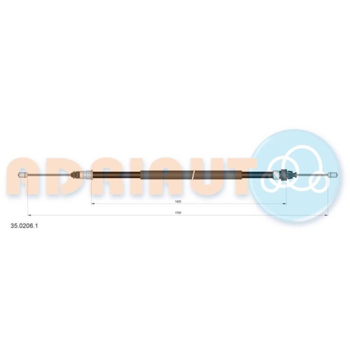 ADRIAUTO Seilzug, Feststellbremse 35.0206.1