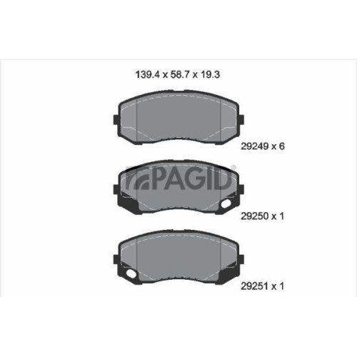 PAGID Bremsbelagsatz, Scheibenbremse C7004N