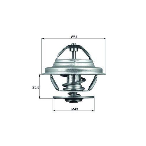 MAHLE Thermostat, K&uuml;hlmittel BEHR TX 56 71