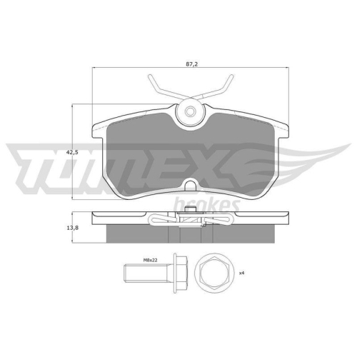 TOMEX Brakes Bremsbelagsatz, Scheibenbremse TX 12-18