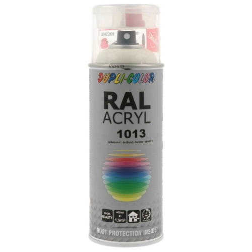 Lackspray Spr&uuml;hlack 400ml RAL 1013 perlwei&szlig; gl&auml;nzend 349492 DUPLI COLOR
