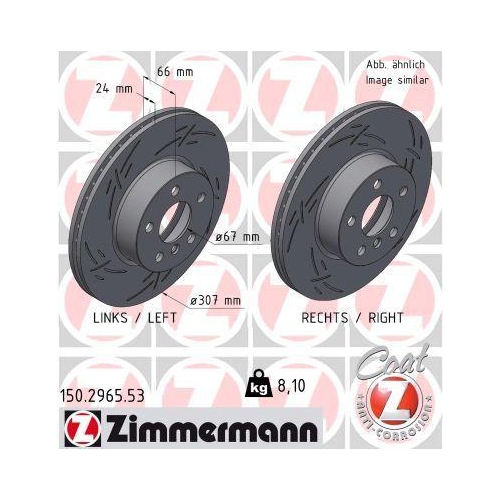 ZIMMERMANN Bremsscheibe BLACK Z 150.2965.53