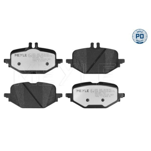 MEYLE Bremsbelagsatz, Scheibenbremse MEYLE-PD: Advanced performance and design. 025 265 2618/PD