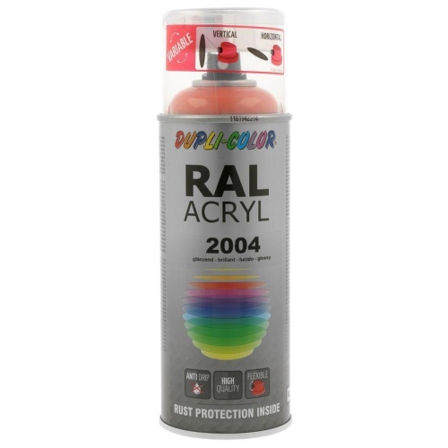 Lackspray Spr&uuml;hlack 400ml RAL 2004 reinorange gl&auml;nzend 349553 DUPLI COLOR