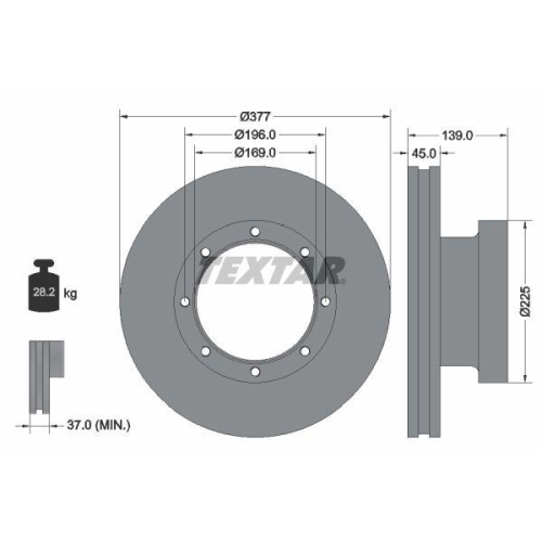 TEXTAR Bremsscheibe 93193600