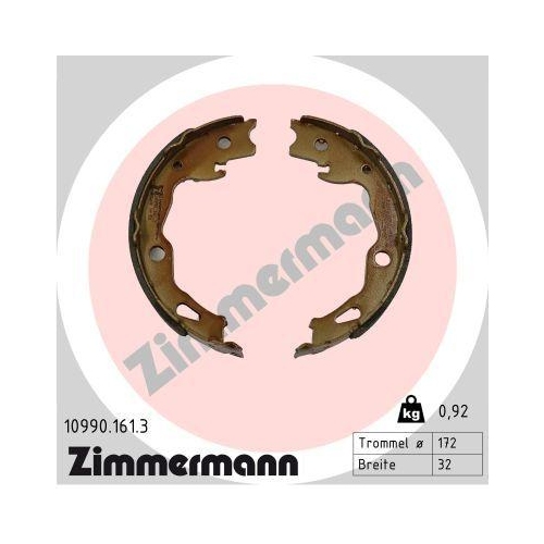 ZIMMERMANN Bremsbackensatz 10990.161.3