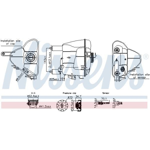 NISSENS Ausgleichsbehälter, Kühlmittel ** FIRST FIT ** 996191