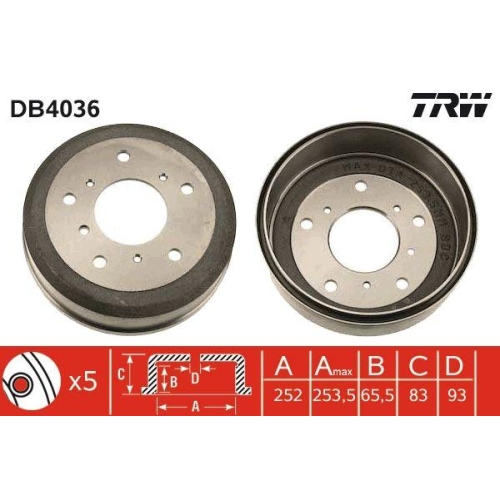 TRW Bremstrommel DB4036