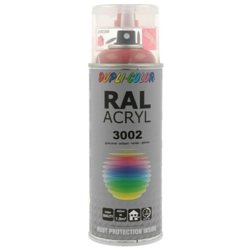 Lackspray Spr&uuml;hlack 400ml RAL 3002 karminrot gl&auml;nzend 349577 DUPLI COLOR