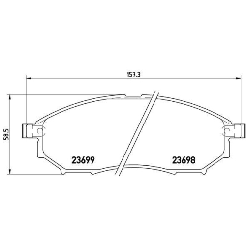 BREMBO Bremsbelagsatz, Scheibenbremse PRIME LINE P 56 058