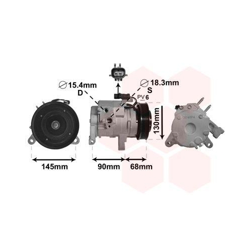 VAN WEZEL Kompressor, Klimaanlage 2100K133