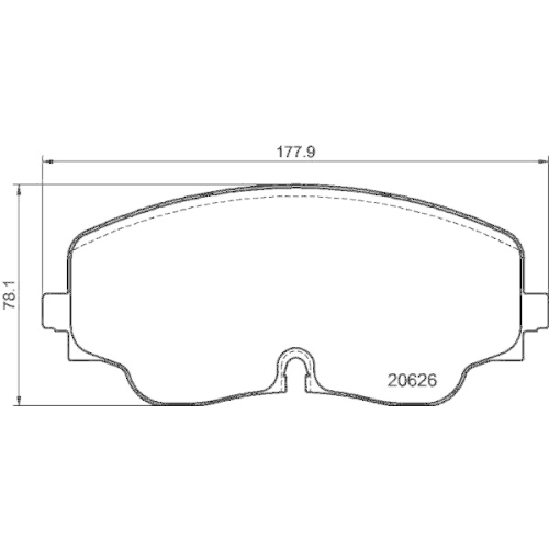 HELLA Bremsbelagsatz, Scheibenbremse 8DB 355 041-051