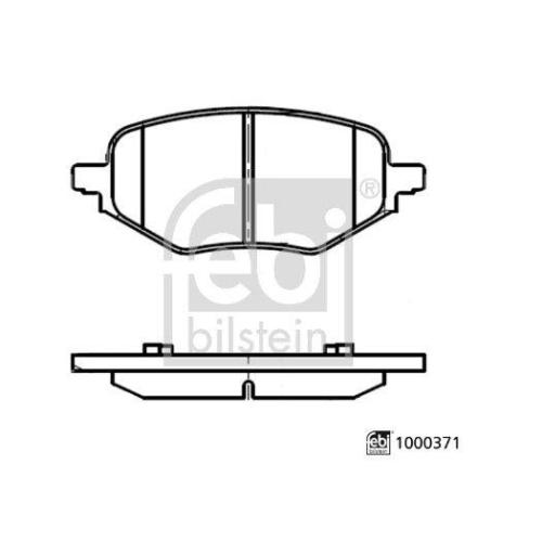FEBI BILSTEIN Bremsbelagsatz, Scheibenbremse 1000371