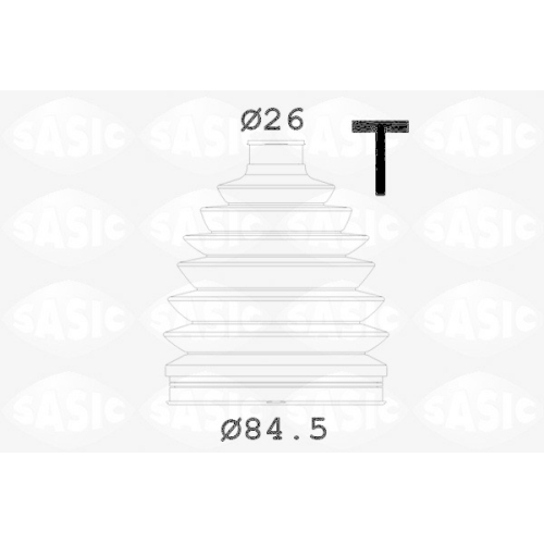 SASIC Faltenbalgsatz, Antriebswelle 1906067