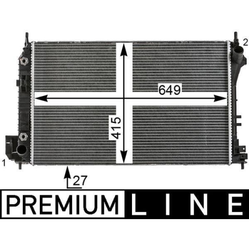 MAHLE Kühler, Motorkühlung BEHR *** PREMIUM LINE *** CR 26 000P