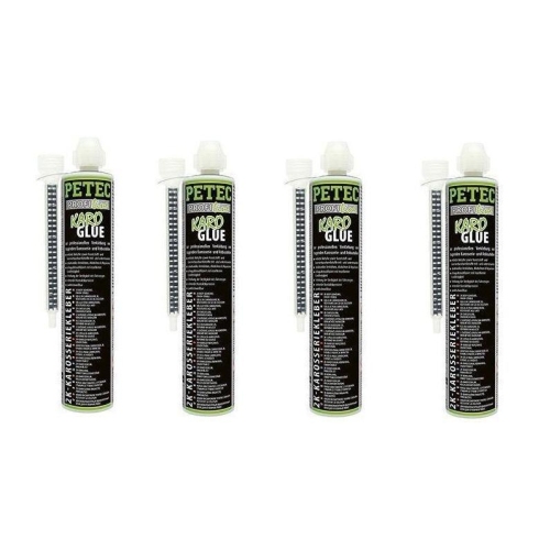 4x 2K KAROSSERIEKLEBER KarroserieKleber KARO GLUE 195ml Kartusche 98195 PETEC