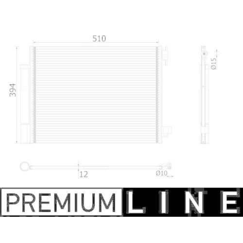 MAHLE Kondensator, Klimaanlage BEHR *** PREMIUM LINE ***