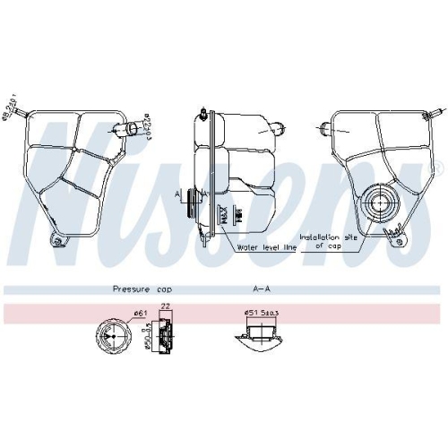 NISSENS Ausgleichsbeh&auml;lter, K&uuml;hlmittel ** FIRST FIT ** 996217